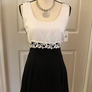 NWT DBY black and white mini dress sz3